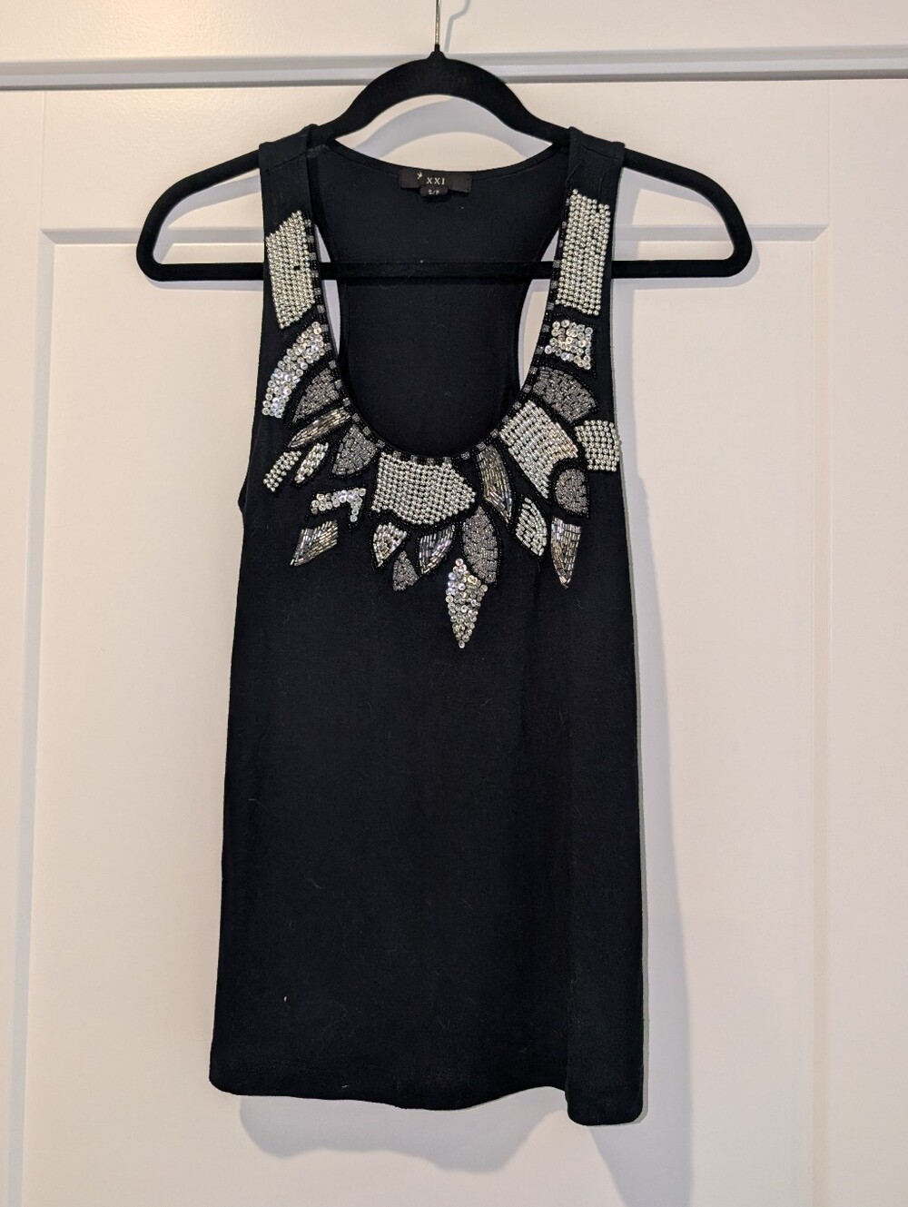4/$16 ❇️ Forever 21 Y2K Black Beaded Tank